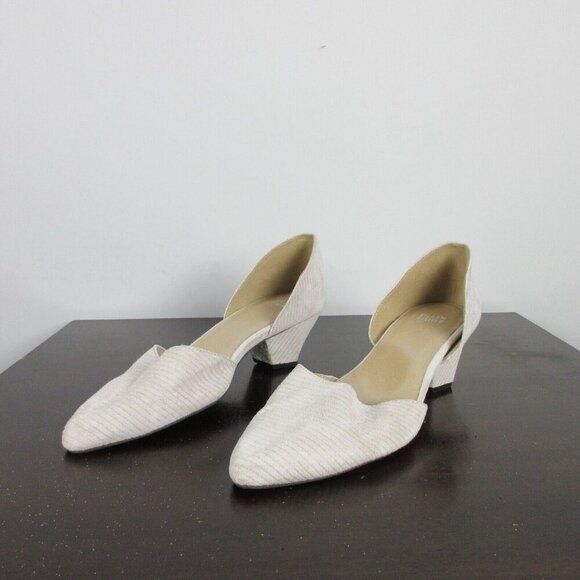 Eileen Fisher Shoes - Eileen Fisher Rumi d'Orsay Women Low Heel Pumps Slip On Almond Toe 11 Beige 574